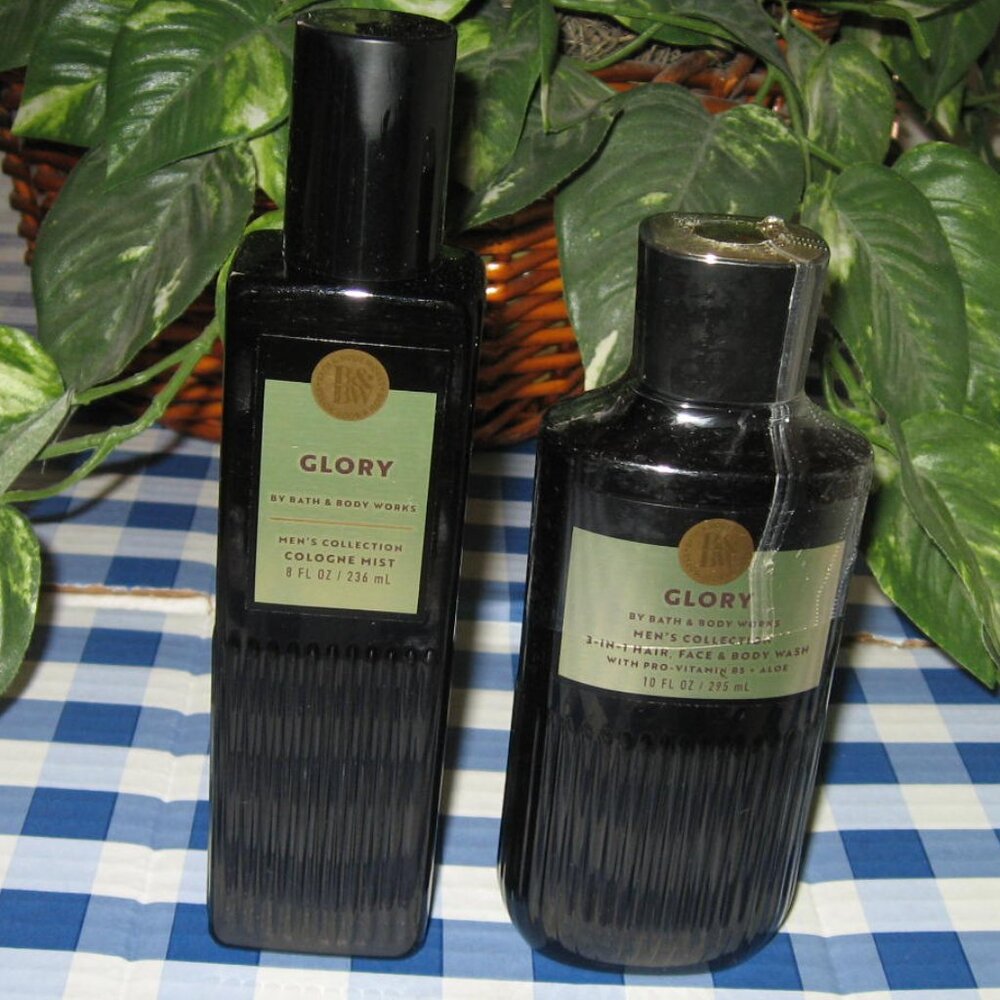 BBW Mens Collection Glory Cologne Mist 3 In 1 Hair Face Body Wash Lot of 2 NEW - Picture 2 of 3
